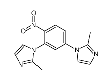 1,1'-(1-nitrobenzene-2,4-diyl)bis(2-methyl-1H-imidazole)结构式