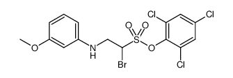1-bromo-2-(3-methoxyphenylamino)ethanesulfonic acid 2,4,6-trichlorophenyl ester结构式
