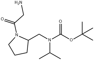 [1-(2-Amino-acetyl)-pyrrolidin-2-ylmethyl]-isopropyl-carbamic acid tert-butyl ester结构式