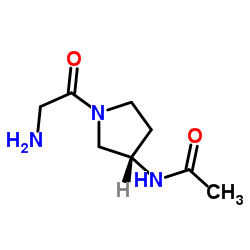 N-[(3S)-1-Glycyl-3-pyrrolidinyl]acetamide结构式