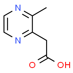 2-(3-甲基吡嗪-2-基)乙酸结构式