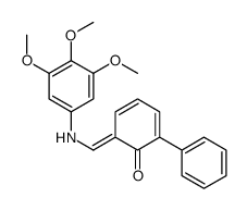 2-phenyl-6-[(3,4,5-trimethoxyanilino)methylidene]cyclohexa-2,4-dien-1-one Structure