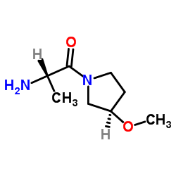 (2S)-2-Amino-1-[(3R)-3-methoxy-1-pyrrolidinyl]-1-propanone结构式