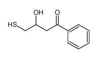 3-Hydroxy-4-mercapto-1-phenylbutan-1-on Structure