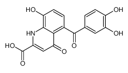 5-(3,4-dihydroxybenzoyl)-8-hydroxy-4-oxo-1H-quinoline-2-carboxylic acid结构式