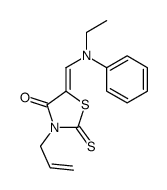 3-ALLYL-5-(N-ETHYLANILINO)METHYLENE-2-THIOXOTHIAZOLIDIN-4-ONE结构式