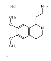 1-Isoquinolineethanamine,1,2,3,4-tetrahydro-6,7-dimethoxy-, hydrochloride (1:2) Structure