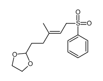 2-[5-(benzenesulfonyl)-3-methylpent-3-enyl]-1,3-dioxolane Structure