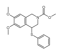 methyl 6,7-dimethoxy-4-(phenylthio)-3,4-dihydroisoquinoline-2(1H)-carboxylate结构式