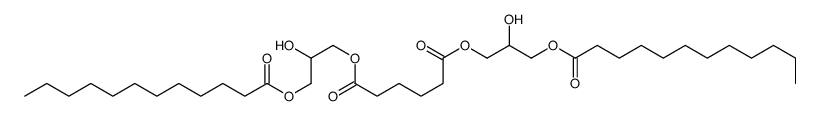 bis(3-dodecanoyloxy-2-hydroxypropyl) hexanedioate Structure