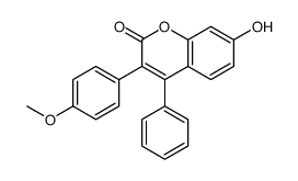 7-hydroxy-3-(4-methoxyphenyl)-4-phenylchromen-2-one结构式
