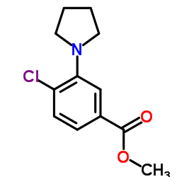 Methyl 4-chloro-3-(1-pyrrolidinyl)benzoate Structure