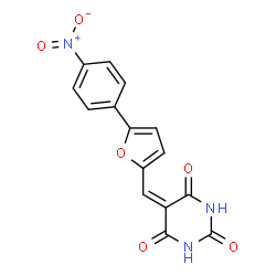 5-((5-(4-nitrophenyl)furan-2-yl)methylene)pyrimidine-2,4,6(1H,3H,5H)-trione结构式