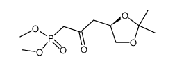 (4R)-4,5-isopropylidenedioxy-1-(dimethoxyphosphoryl)-2-pentanone结构式