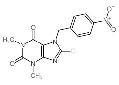 1H-Purine-2,6-dione,8-chloro-3,7-dihydro-1,3-dimethyl-7-[(4-nitrophenyl)methyl]- picture