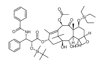 2'-O-(tert-butyldimethylsilyl)-4-O-deacetyl-2-O-debenzoyl-7-O-(triethylsilyl)paclitaxel结构式