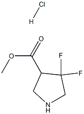 4,4-二氟吡咯烷-3-甲酸甲酯盐酸盐结构式