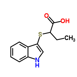 2-(1H-Indol-3-ylsulfanyl)butanoic acid结构式