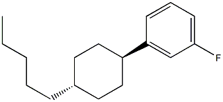 反式-1-氟-3-(4-戊基环己基)苯结构式