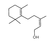 trans-Monocyclo-farnesol,(trans-3-Methyl-5-[2,6,6-trimethyl-cyclohexenyl-(1)]-penten-(2)-ol-(1)) Structure