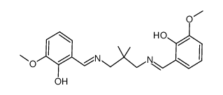 N,N'-bis(3-methoxysalicylidene)-(2,2-dimethyl-1,3-propanediamine)结构式