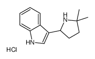 3-(5,5-dimethylpyrrolidin-1-ium-2-yl)-1H-indole,chloride Structure