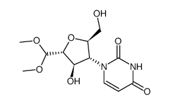 2,5-ANHYDRO-4-DEOXY-4-(3,4-DIHYDRO-2,4-DIOXO-1(2H)-PYRIMIDINYL)-1-(DIMETHYL ACETAL)-L-MANNOSE结构式