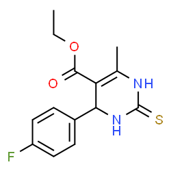 Ethyl 4-(4-fluorophenyl)-6-methyl-2-thioxo-1,2,3,4-tetrahydro-5-pyrimidinecarboxylate结构式