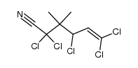 2,2,4,6,6-pentachloro-3,3-dimethylhex-5-enoic acid nitrile结构式