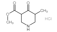 3-甲基-5-甲氧羰基-4-哌啶酮盐酸盐结构式