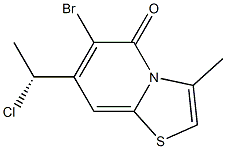 (R)-6-bromo-7-(1-chloroethyl)-3-methyl-5H-thiazolo[3,2-a]pyridin-5-one Structure