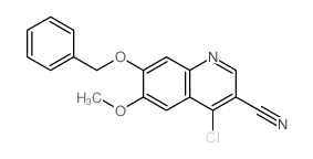 4-氯-6-甲氧基-7-(苯基甲氧基)-3-喹啉甲腈结构式