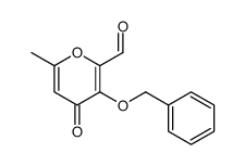 6-methyl-4-oxo-3-phenylmethoxypyran-2-carbaldehyde Structure