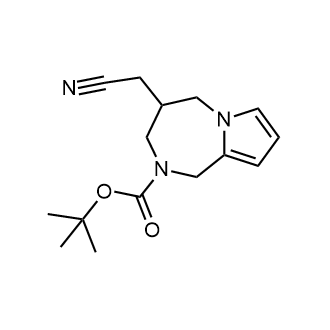 tert-Butyl 4-(Cyanomethyl)-4,5-Dihydro-1H-Pyrrolo[1,2-a][1,4]Diazepine-2(3H)-Carboxylate Structure