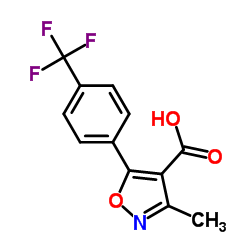 3-Methyl-5-[4-(trifluoromethyl)phenyl]-1,2-oxazole-4-carboxylic acid Structure