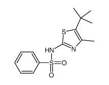 N-(5-tert-butyl-4-methyl-1,3-thiazol-2-yl)benzenesulfonamide结构式