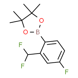2-(2-(二氟甲基)-4-氟苯基)-4,4,5,5-四甲基-1,3,2-二氧苯甲醛结构式