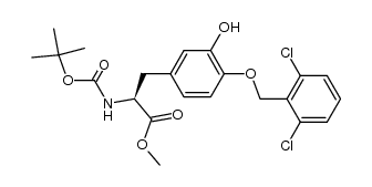 N-(tert-butoxycarbonyl)-4-(2,6-dichlorobenzyloxy)-3-hydroxy-L-phenylalanine methyl ester Structure