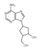 Cyclopentanemethanol,4-(6-amino-9H-purin-9-yl)-2-hydroxy-, (1R,2S,4R)-rel-结构式