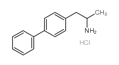 4-Biphenylethylamine, alpha-methyl-, hydrochloride, DL-结构式