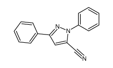 1,3-diphenyl-1H-pyrazole-5-carbonitrile结构式
