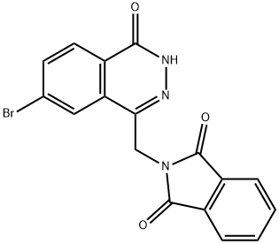 2-((7-bromo-4-oxo-3,4-dihydrophthalazin-1-yl)methyl)isoindoline-1,3-dione Structure