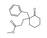 3-[1-Benzyl-2-oxo-cyclohexyl]-propionsaeure-methylester Structure