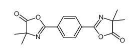 2-[4-(4,4-dimethyl-5-oxo-1,3-oxazol-2-yl)phenyl]-4,4-dimethyl-1,3-oxazol-5-one Structure
