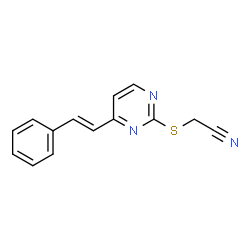 2-[(4-STYRYL-2-PYRIMIDINYL)SULFANYL]ACETONITRILE结构式