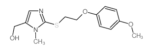 (2-([2-(4-METHOXYPHENOXY)ETHYL]SULFANYL)-1-METHYL-1H-IMIDAZOL-5-YL)METHANOL结构式