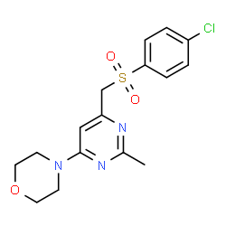 4-(6-([(4-CHLOROPHENYL)SULFONYL]METHYL)-2-METHYL-4-PYRIMIDINYL)MORPHOLINE structure