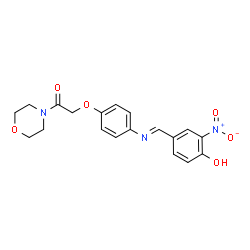 2-(4-{[(E)-(4-hydroxy-3-nitrophenyl)methylidene]amino}phenoxy)-1-(morpholin-4-yl)ethanone结构式