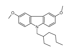 9-(2-ethylhexyl)-3,6-dimethoxycarbazole结构式