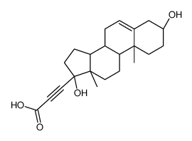 3,17-Dihydroxyandrost-5-ene-17-propiolic acid Structure